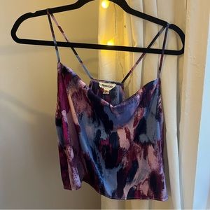 Nordstrom Open Edit Silky Cowl Neck Tank, size Medium